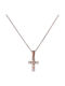 Rose Gold Cross 18K