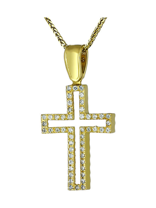 Damen Gold Kreuz 14K