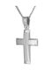 Men's White Gold Cross 14K