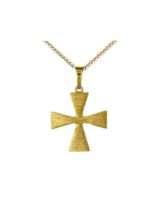 Damen Gold Kreuz 14K