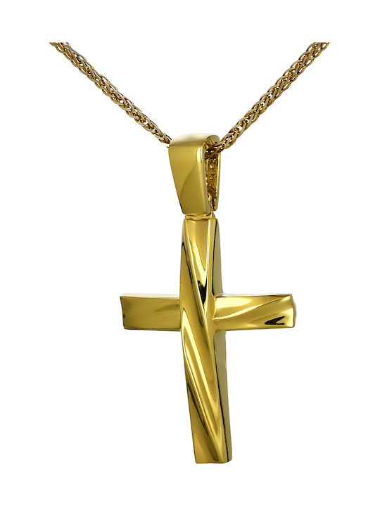 Herren Gold Kreuz 14K