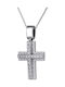 Women's White Gold Cross 14K