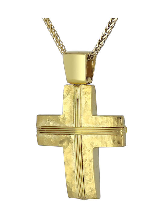 Herren Gold Kreuz 14K