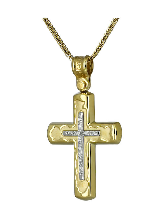 Femeiesc Aur Cruce 14K