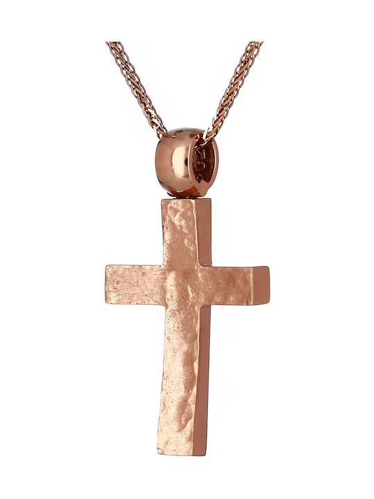 Damen Roségold Kreuz 14K