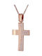 Damen Roségold Kreuz 14K