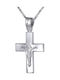 Men's White Gold Cross 14K with the Crucified