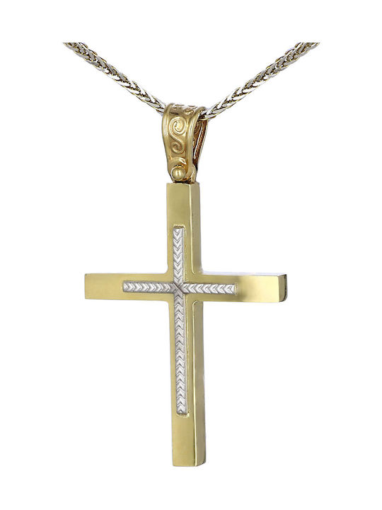 Herren Gold Kreuz 14K