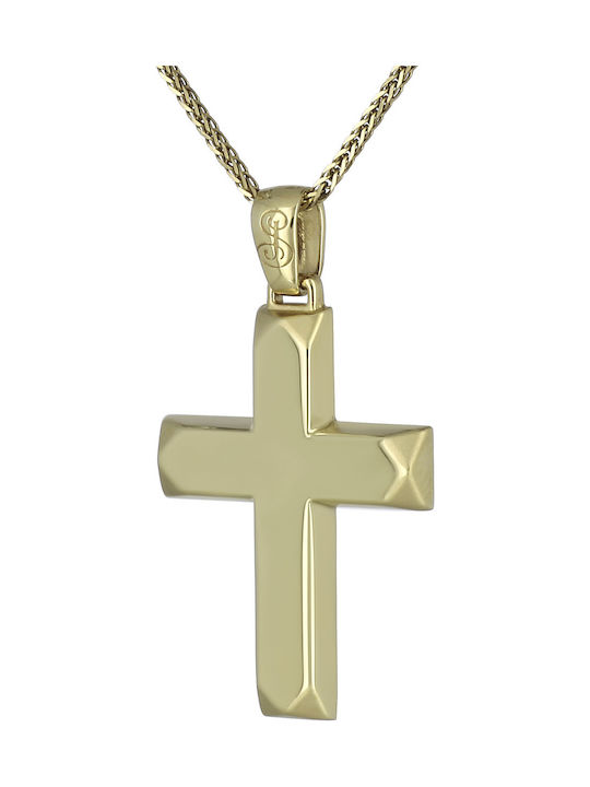 Herren Gold Kreuz 14K