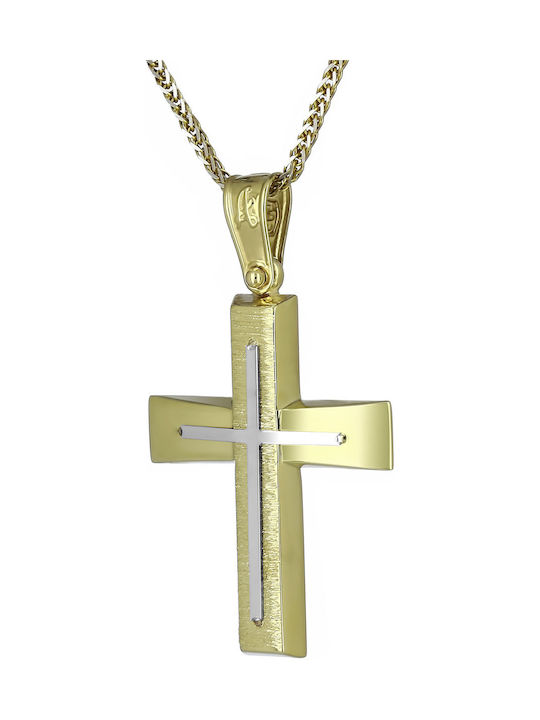 Herren Gold Kreuz 14K