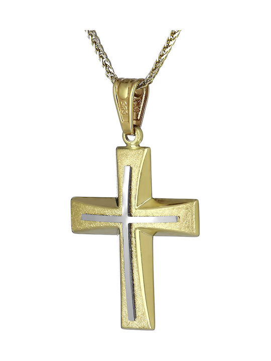 Herren Gold Kreuz 14K