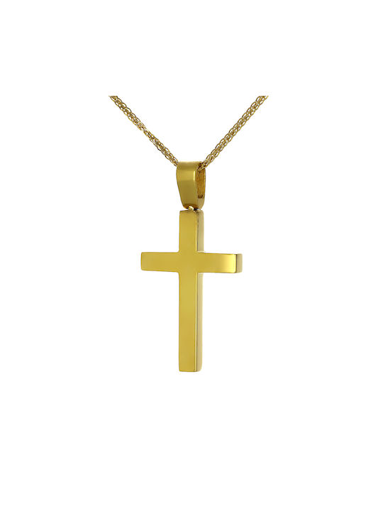 Herren Gold Kreuz 14K