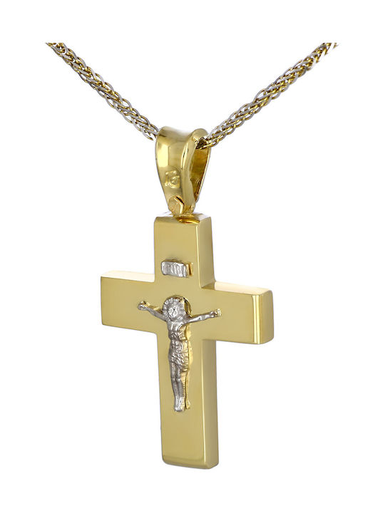 Men's Gold Cross 18K with the Crucified