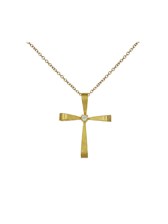 Damen Gold Kreuz 9K