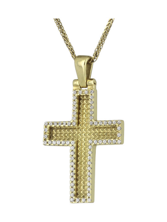 Damen Gold Kreuz 14K