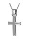 Men's White Gold Cross 14K