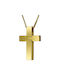 Herren Gold Kreuz 14K mit Kette