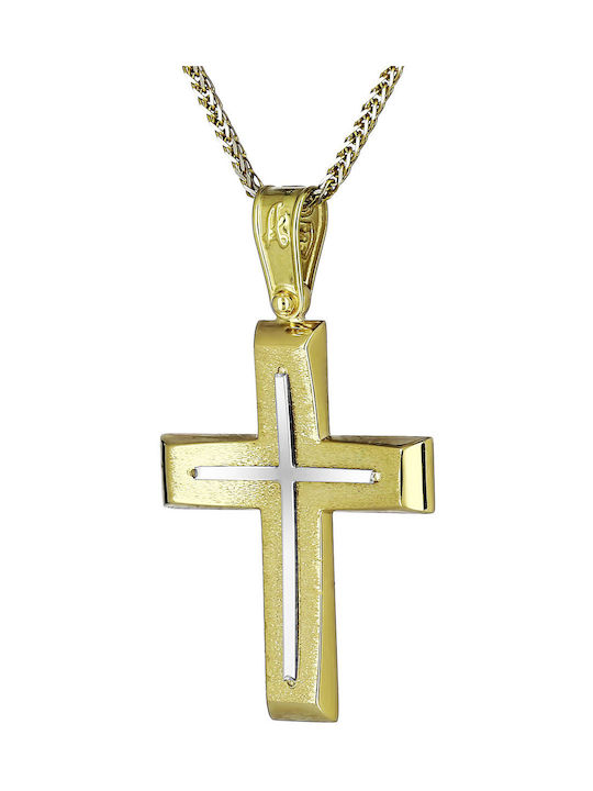 Herren Gold Kreuz 14K