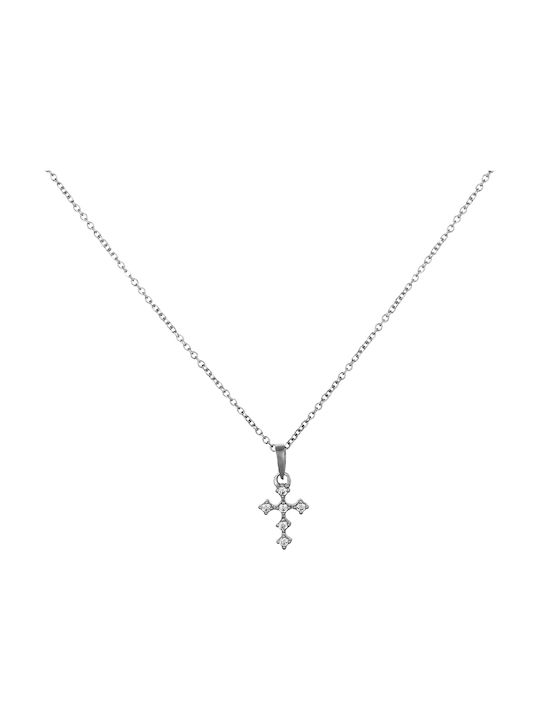 Women's White Gold Cross 14K