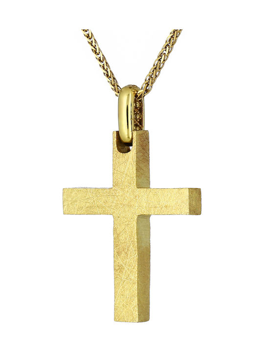 Herren Gold Kreuz 14K