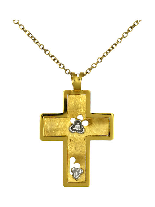 Damen Gold Kreuz 14K