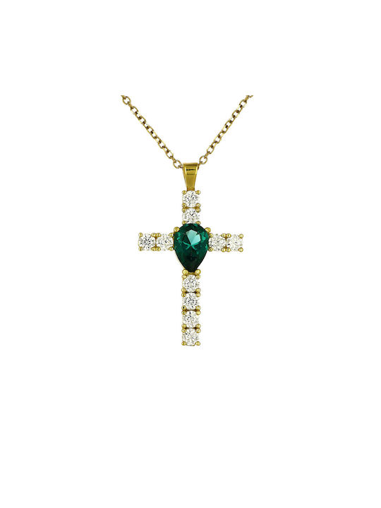 Damen Gold Kreuz 14K