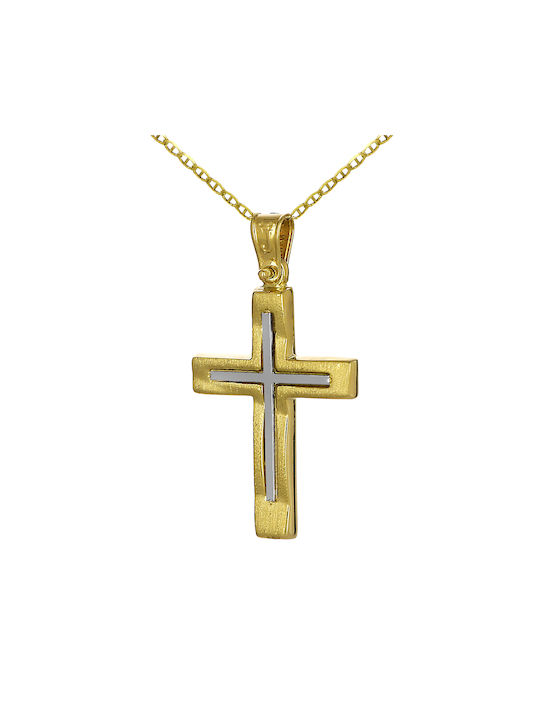 Herren Gold Kreuz 14K