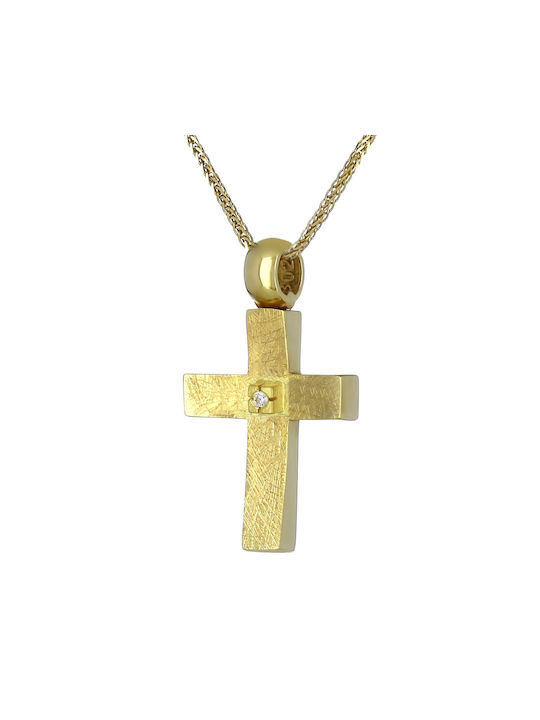 Damen Gold Kreuz 14K