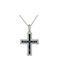 White Gold Cross 18K