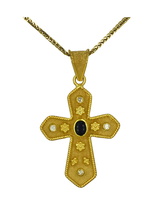 Damen Gold Kreuz 18K