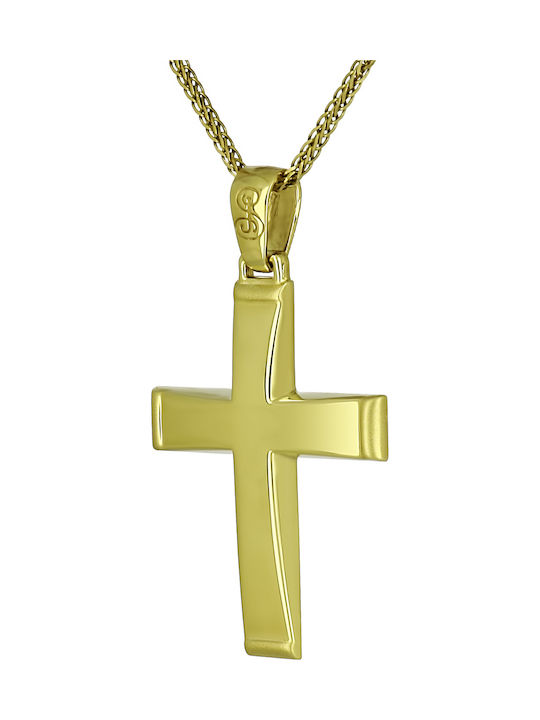 Herren Gold Kreuz 14K