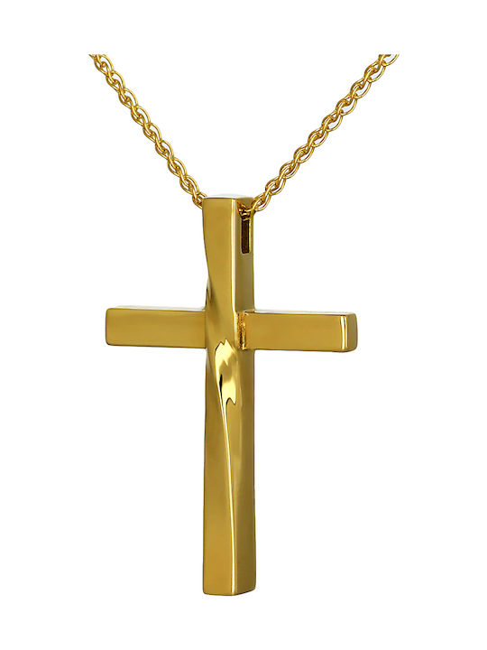 Herren Gold Kreuz 14K