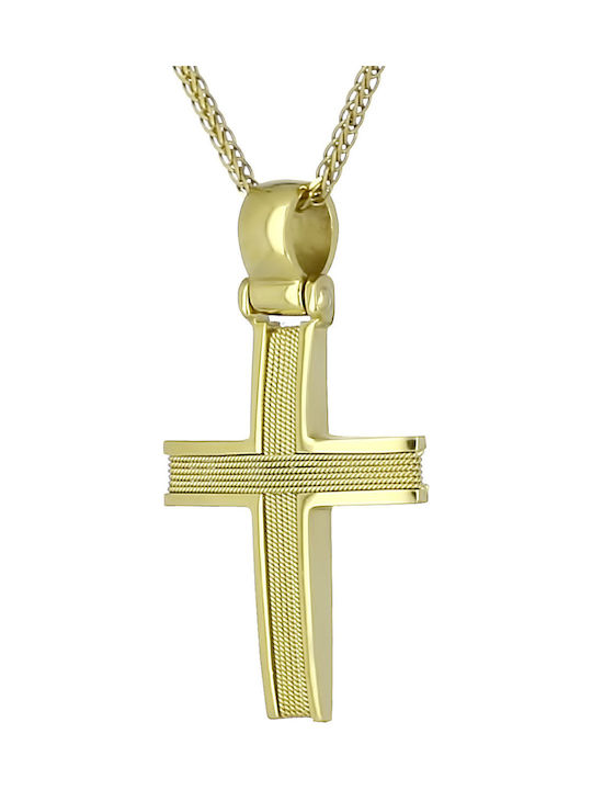 Herren Gold Kreuz 14K