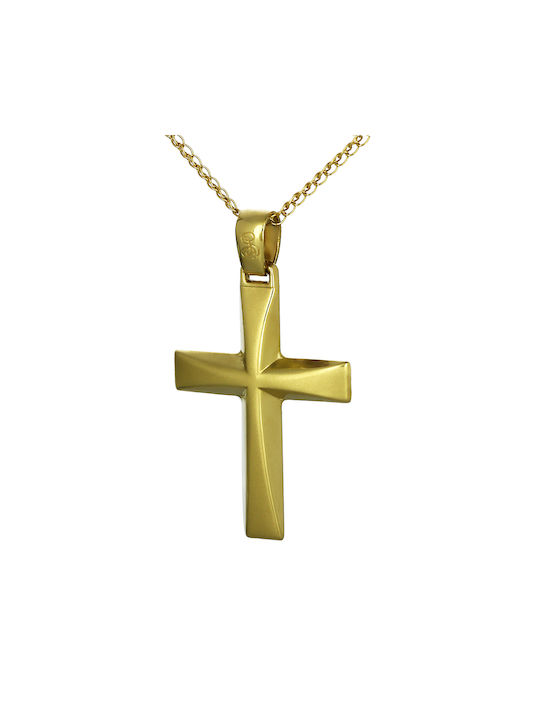 Herren Gold Kreuz 14K