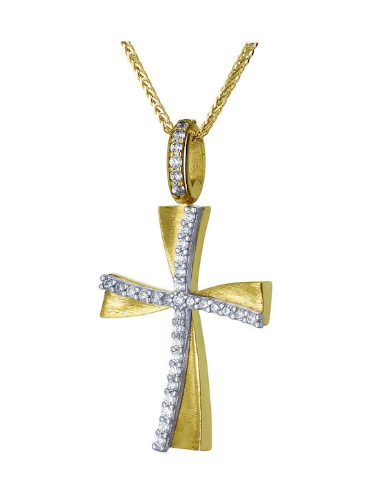 Damen Gold Kreuz 14K