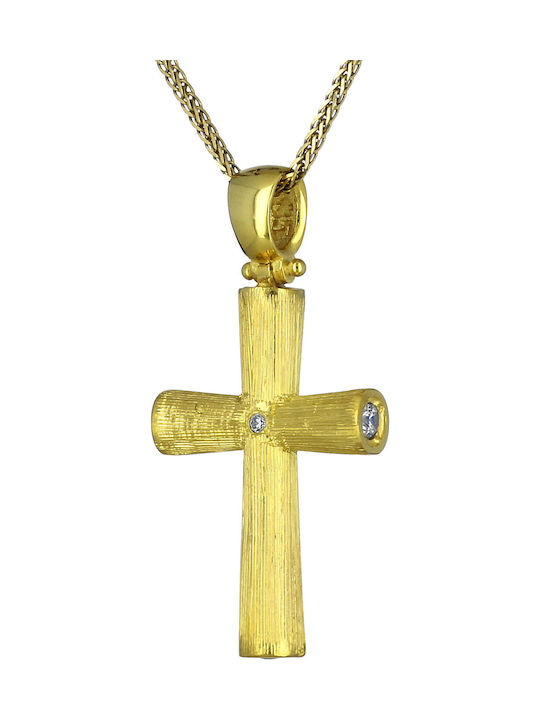 Damen Gold Kreuz 14K