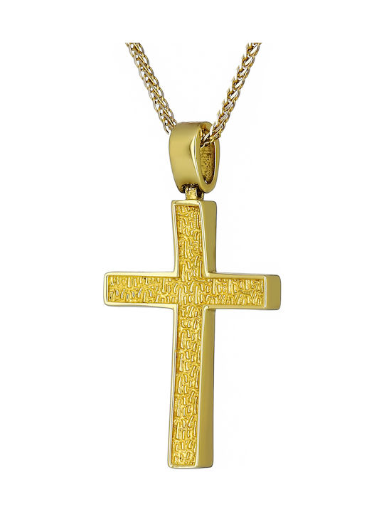 Herren Gold Kreuz 14K