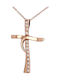 Women's Rose Gold Cross 14K