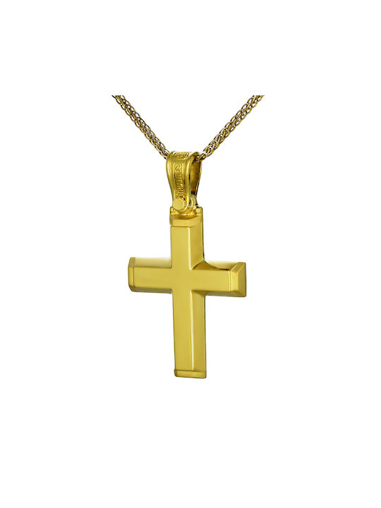 Herren Gold Kreuz 18K