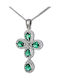 Women's White Gold Cross 14K