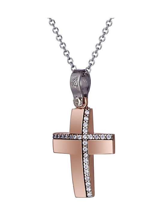 Women's Rose Gold Cross 14K