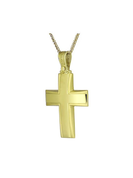 Herren Gold Kreuz 18K