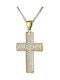 Damen Gold Kreuz 14K