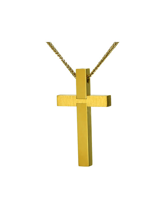 Herren Gold Kreuz 14K