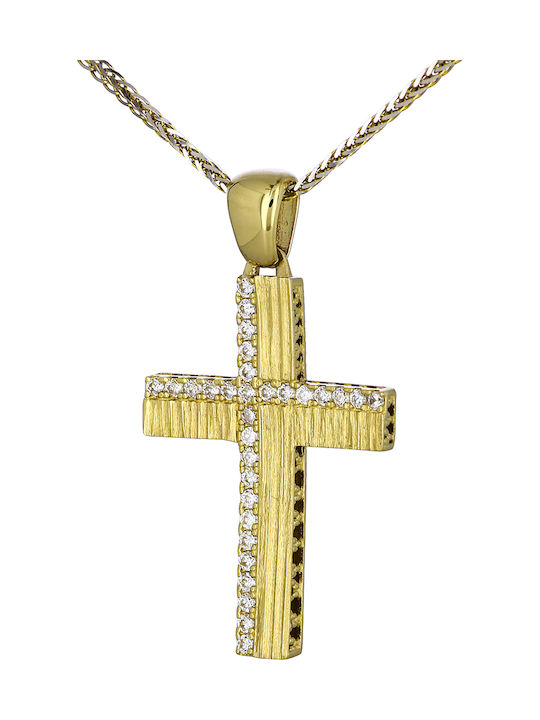 Damen Gold Kreuz 14K