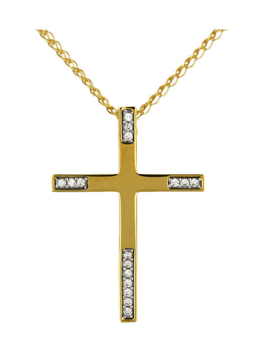 Femeiesc Aur Cruce 14K