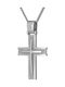 Men's White Gold Cross 14K