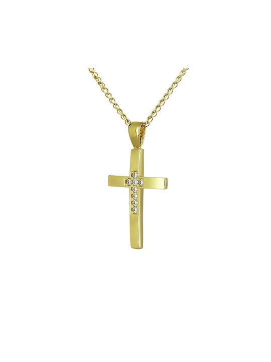 Femeiesc Aur Cruce 14K