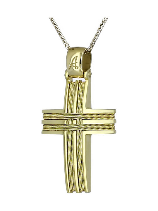 Herren Gold Kreuz 14K