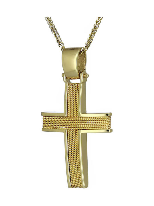 Herren Gold Kreuz 14K